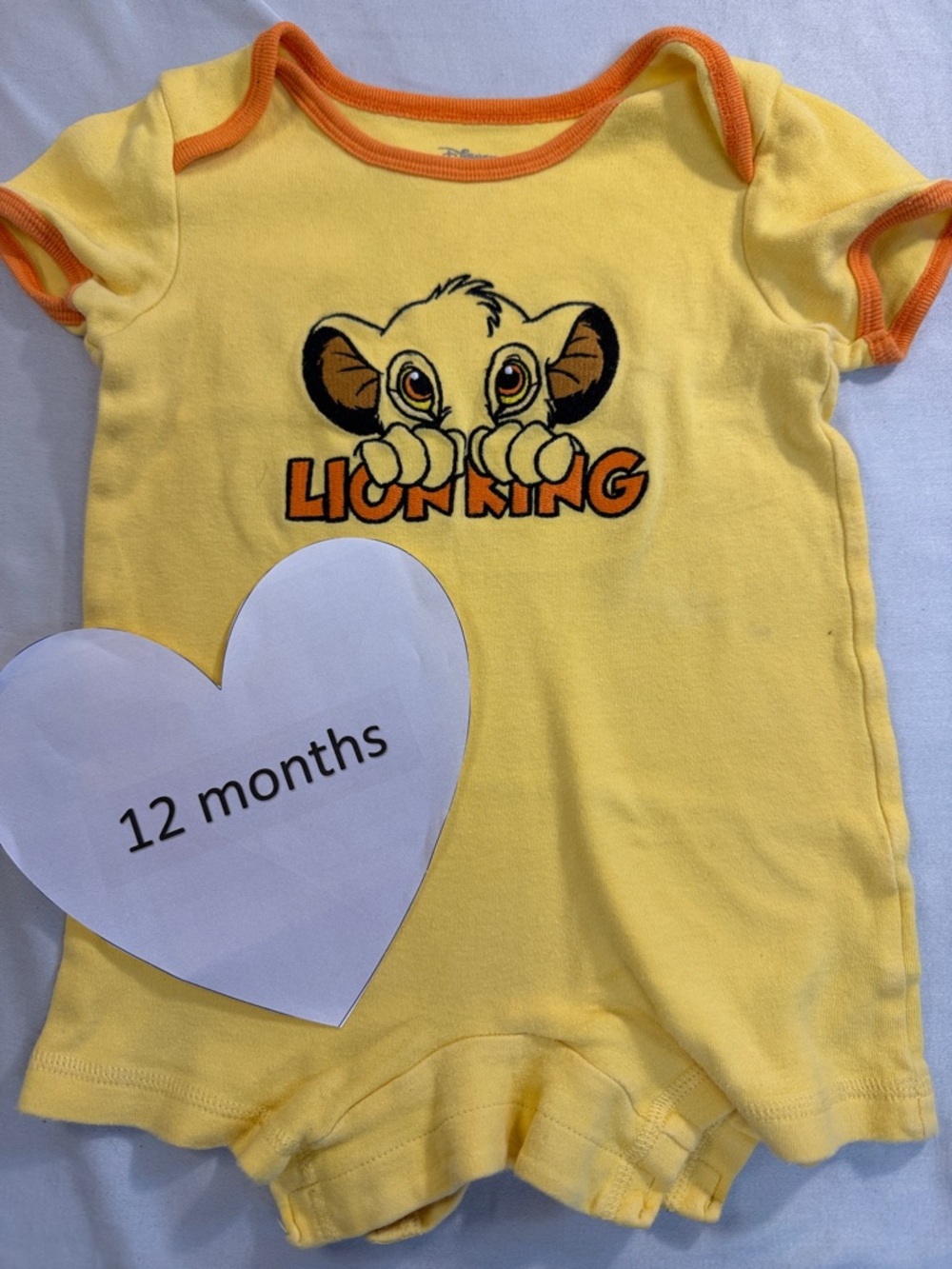 Disney - Lion King Yellow and Orange Bodysuit Romper